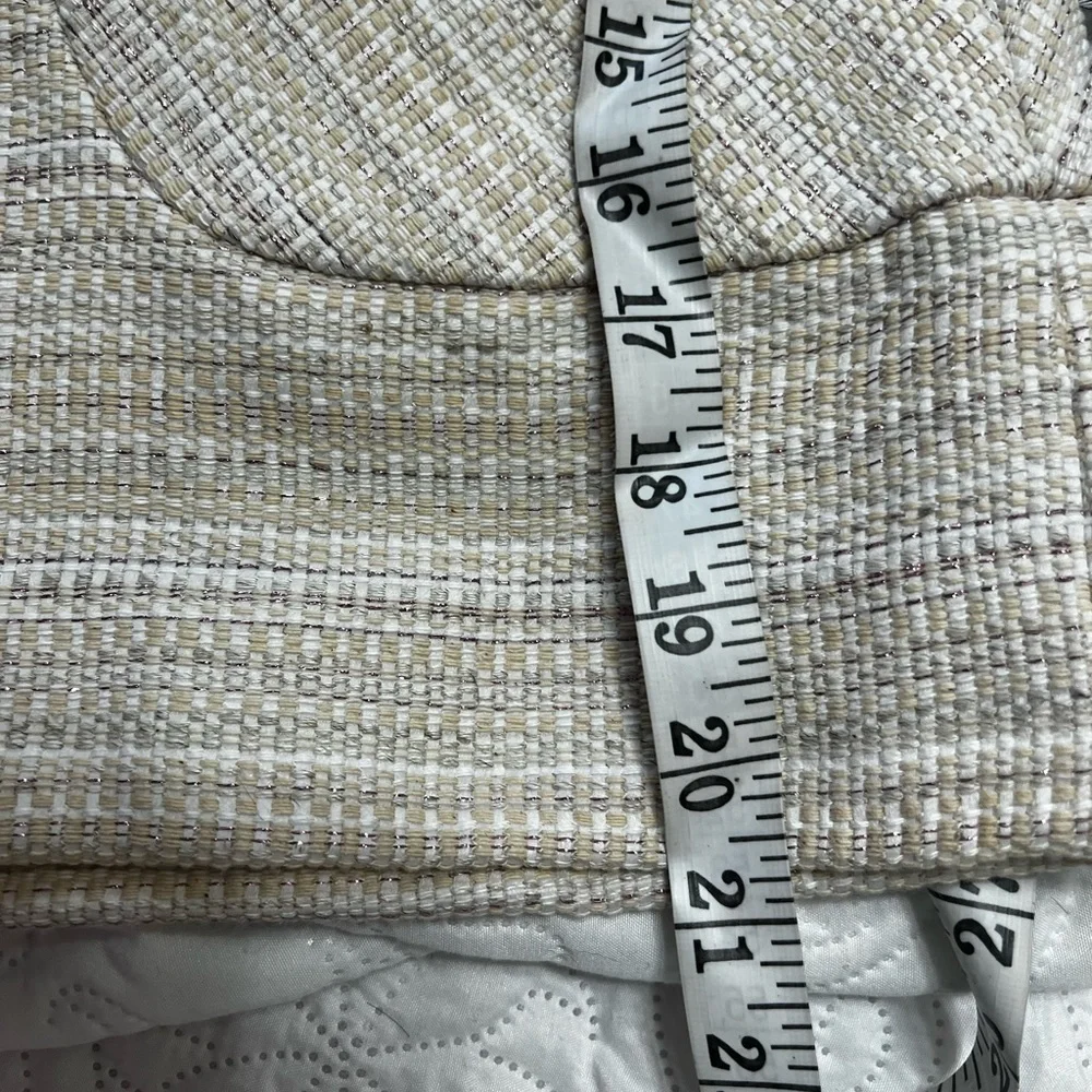 Brooks Brothers skirt suit woman 2 4 cream Silver Pink NWT Jacquard Cropped set